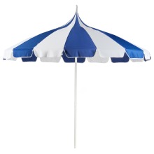 Market Parasol 245 cm MINOA White/ Blue