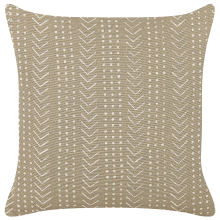 Throw Cushion SENECIO 45 x 45 cm Cotton Beige Geometric Pattern