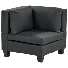Corner Seat UNSTAD Black Faux Leather