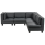 Beliani Modular Corner Sofa 5 Seater UNSTAD Faux Leather Black Left Hand 1
