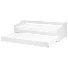 Trundle Bed Pine Wood LUNERAY 90 x 200 cm (EU Single) White