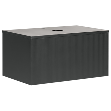 Wall Mounted Vanity Unit ALZIRA 80 cm Black