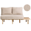 Beliani Sofa 2 Seater SALO with Tables Boucle Beige 1