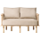 Beliani Sofa 2 Seater ASKER Fabric Beige 1