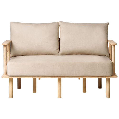 Beliani Sofa 2 Seater ASKER Fabric Beige
