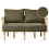 Beliani Sofa 2 Seater ASKER Boucle Dark Green 1