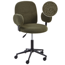 Desk Chair MORAGA Boucle Dark Green