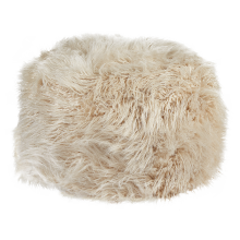 Pouffe TUKKI Faux Fur Light Beige