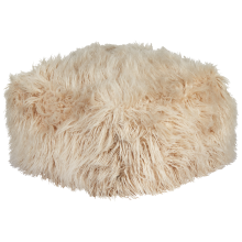 Pouffe CONROE Faux Fur Beige