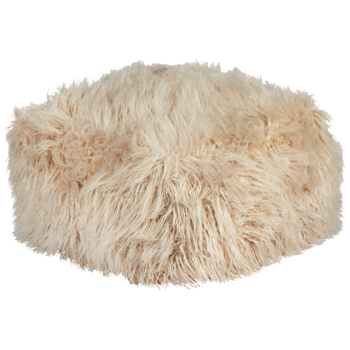 Beliani Pouffe CONROE Faux Fur Beige