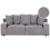 Beliani Sofa 3 Seater VISKAN Corduroy Dark Grey 1