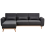 Beliani Corner Sofa Bed 3 Seater OLLSTA Fabric Black Right Hand 1