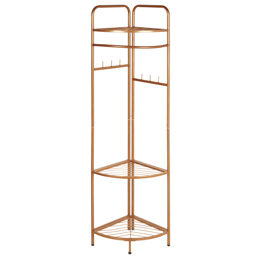 Photos - Clothes Hanger Beliani Corner Coat Stand LAWTON Gold 
