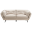 Beliani Sofa 3 Seater LENVIK Velvet Light Beige 1