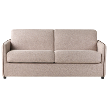 Sofa Bed 2 Seater ISHOJ Fabric Light Brown