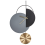 Beliani Wall Clock NENDAZ 32 cm Metal Grey 1