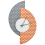 Beliani Wall Clock CHALAIS 29 cm Grey 1