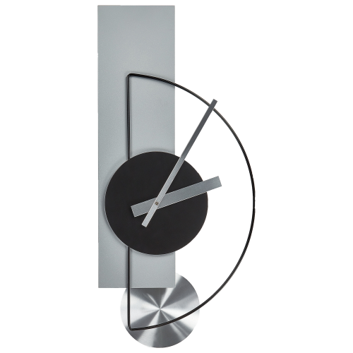 Beliani Wall Clock CEVINS 31 cm Metal Light Grey