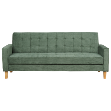 Sofa Bed 3 Seater VEHKOO Fabric Dark Green