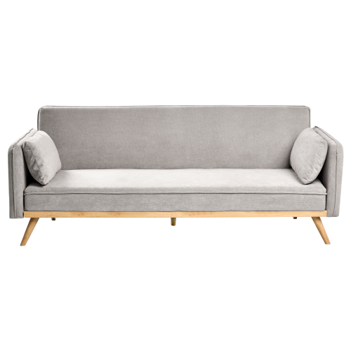 Beliani Sofa Bed ASAA Fabric Grey