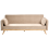 Beliani Sofa Bed ASAA Fabric Light Brown 1
