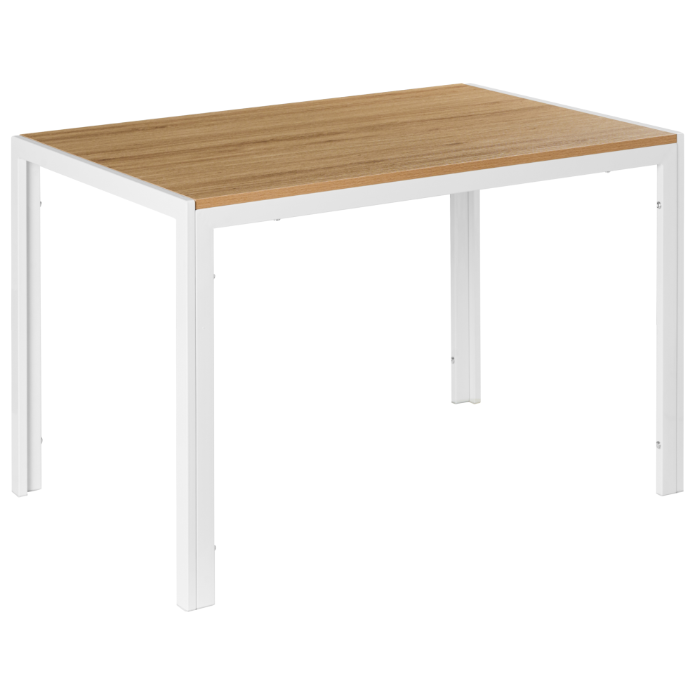 Photos - Dining Table Beliani MANN Brown/ White 120 cm 80 cm White,Brown
