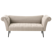 Chaise Longue NANTILLY Fabric Light Brown