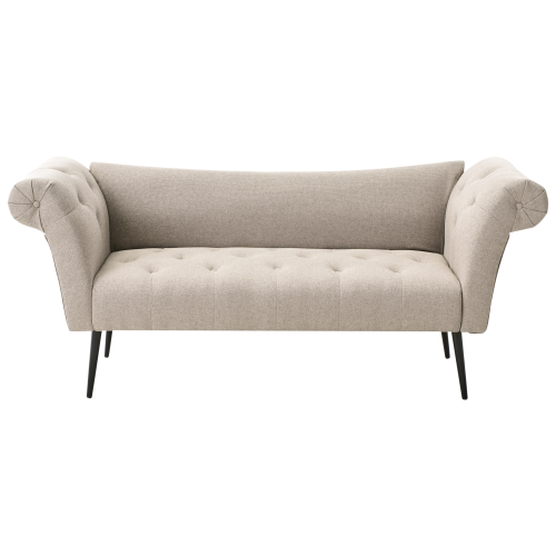 Beliani Chaise Longue NANTILLY Fabric Light Brown