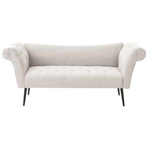 Beliani Chaise Longue NANTILLY Fabric Light Beige