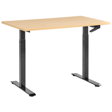 Manual Adjustable Standing Desk DESTINES 120 cm 72 cm Black/ Light Brown