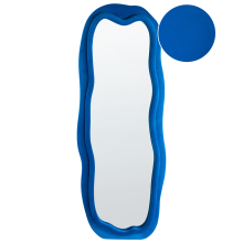 Wall Mirror BEAUNE 56 cm x 160 cm Velvet Blue
