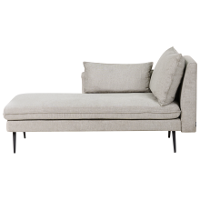 Right-Hand Chaise Longue YERRES Fabric Grey