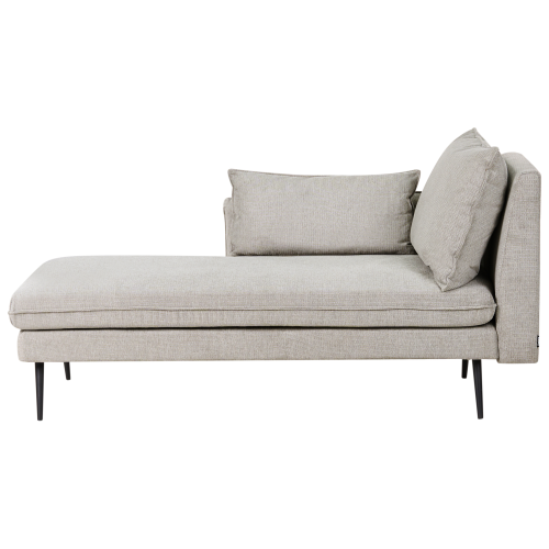 Beliani Right-Hand Chaise Longue YERRES Fabric Grey