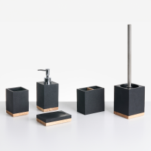 5-Piece Bathroom Accessories Set TAPICHE Black