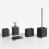 Beliani 5-Piece Bathroom Accessories Set TAPICHE Black 1