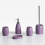 Beliani 5-Piece Bathroom Accessories Set YARAPA Purple 1