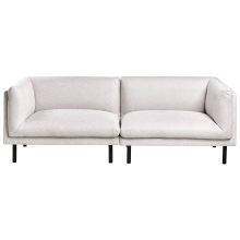 Sofa 3 Seater VORGOD Fabric Light Beige