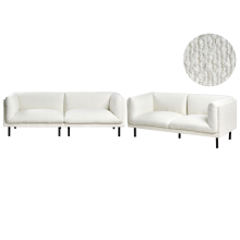 Living Room Set 5 Seater VORGOD Boucle Off-White