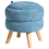 Beliani Storage Pouffe HAWLEY Chenille Blue 1
