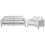 Beliani Living Room Set 4 Seater SAVALEN Fabric Light Grey 1