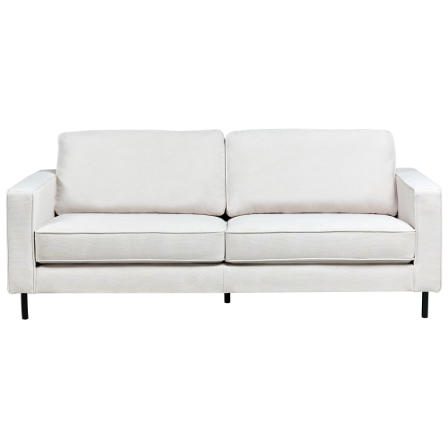 Beliani Sofa 3 Seater SAVALEN Fabric Off-White