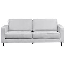 Sofa 3 Seater SAVALEN Fabric Light Grey