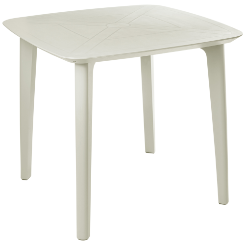 Beliani Garden Dining Table SORICO 86 cm 86 cm Light Beige