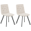 Beliani Set of 2 Dining Chairs CARVER Fabric Beige 1