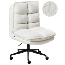 Office Chair ADDISON Boucle White