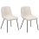 Beliani Set of 2 Dining Chairs LORIDA Fabric Beige 1