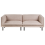 Beliani Sofa 3 Seater VORGOD Fabric Light Brown 1