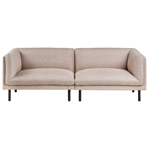 Beliani Sofa 3 Seater VORGOD Fabric Light Brown
