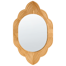 Wall Mirror FRESVILLE 62 cm x 100 cm Pine Wood Light Brown