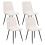 Beliani Set of 4 Dining Chairs TUSCOLA Fabric Light Beige 1